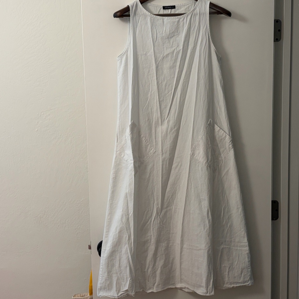 White Maxi Dress with Pockets
